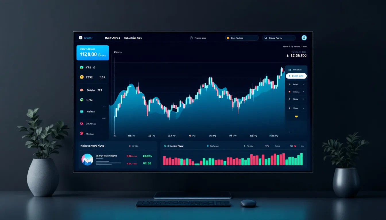 Different markets displayed on a trading terminal interface.