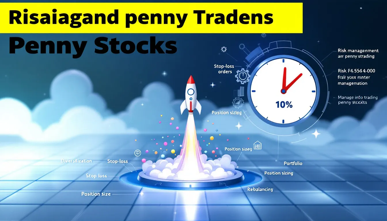 A conceptual image depicting risk management strategies in penny stock trading.